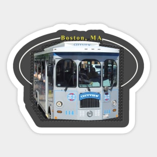 City View Trolley Boston, MA Sticker